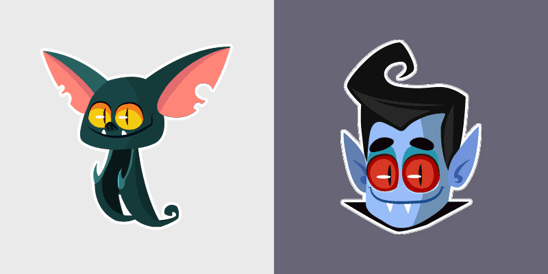 Halloween Cursor Pack - Bat & Dracula