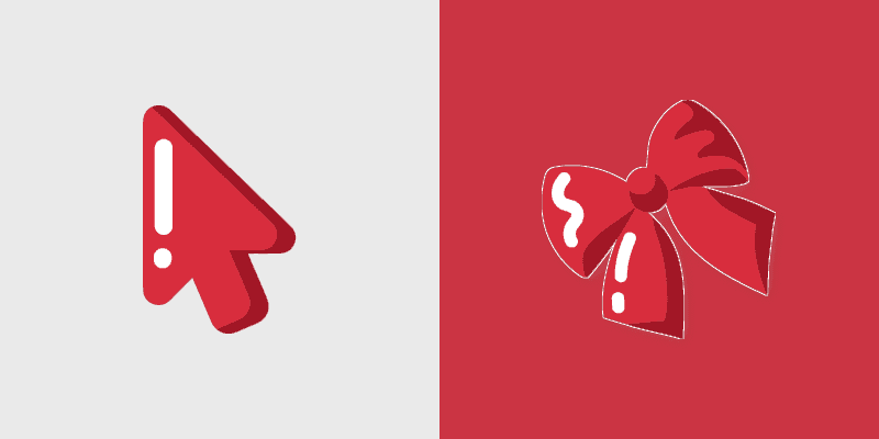Cute Cursor Pack - Minimal Red Bow