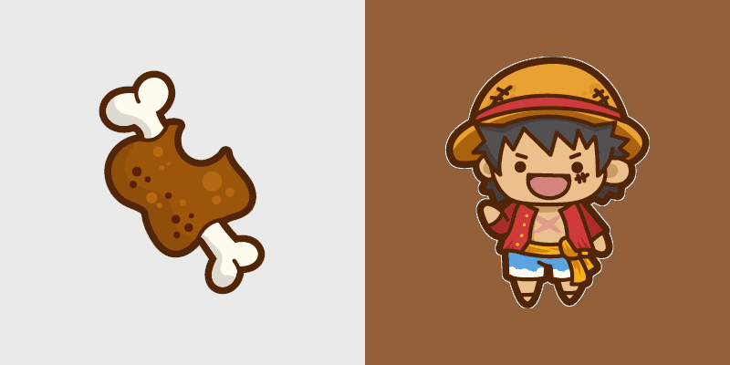 Cute D Luffy Custom Cursor Pack