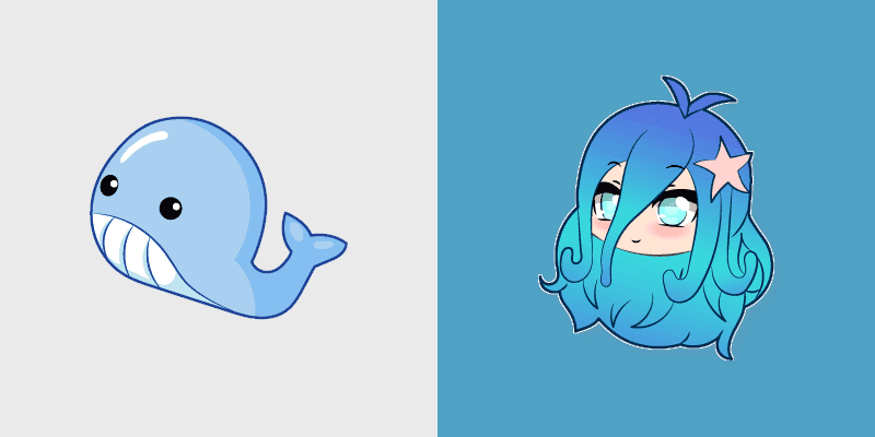 Custom Cute Coral and Dolphin Mouse Cursor