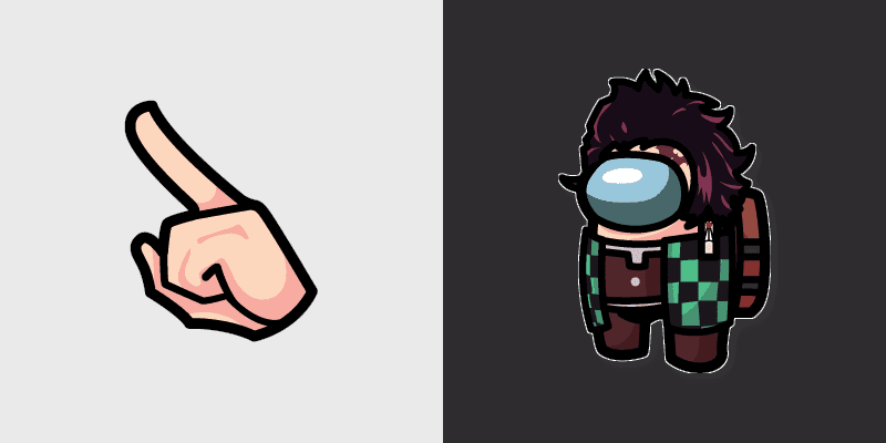 Custom Cursor Pack - Tanjiro Kamado Among Us Fusion