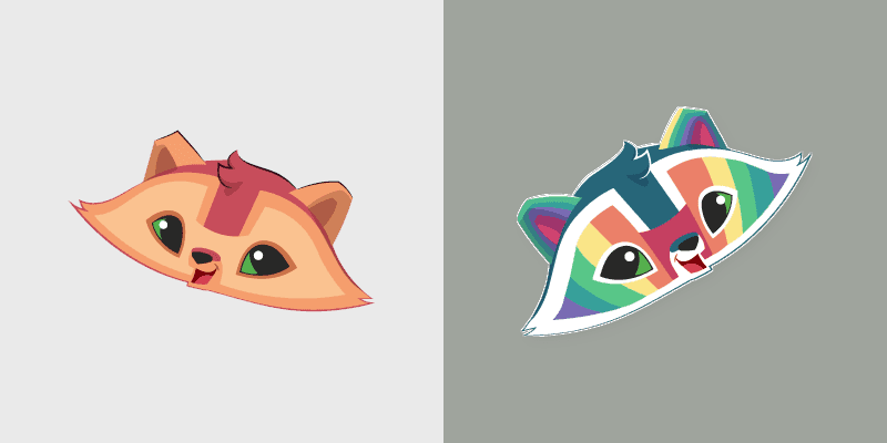Adorable Cursor Pack - Animal Jam Raccoon & Rainbow