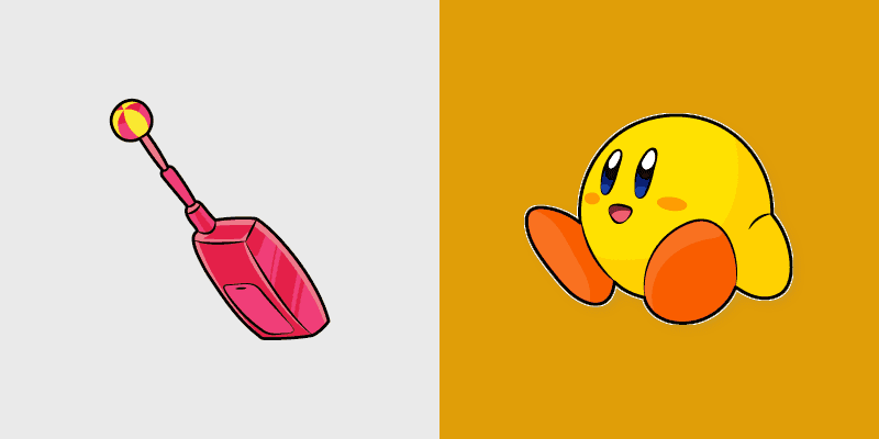 Yellow Kirby Custom Cursor Pack