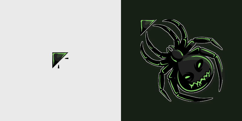 Spooky Cursor Pack: Halloween Acid Spider