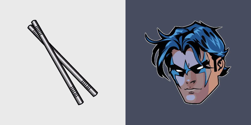 Nightwing & Escrima Sticks Custom Cursor Pack