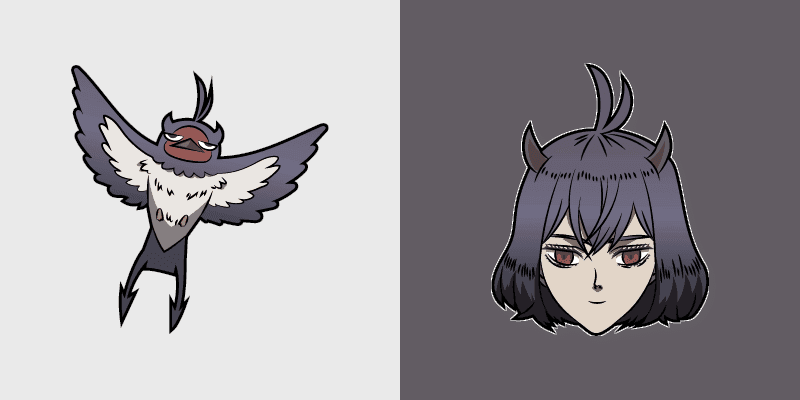 Cute Cursor Pack - Black Clover Secre Swallowtail & Nero