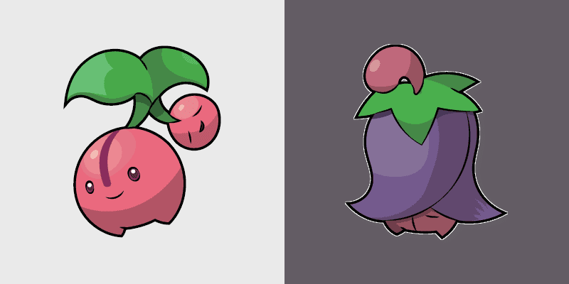 Cute Cursor Pokemon Cherubi and Cherrim