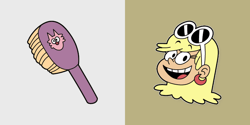 Loud House Leni's Cute Hairbrush Custom Cursor