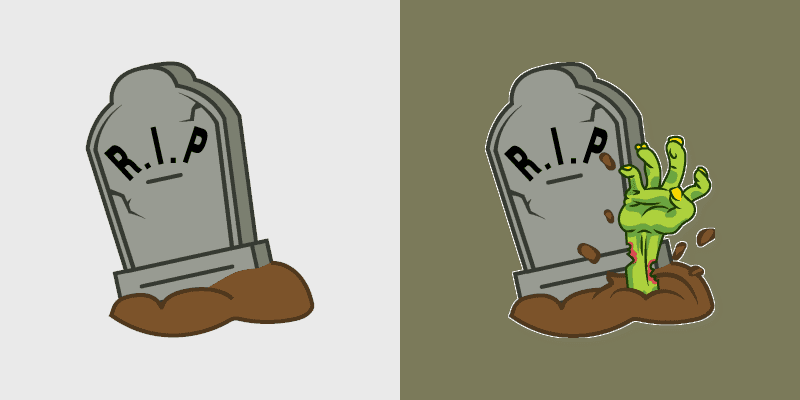 Custom Cursor Pack - Graveyard & Zombie Hand