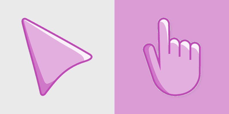 Pale Plum Cute Cursor Pack