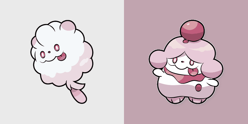 Cute Cursor Pokemon Swirlix and Slurpuff