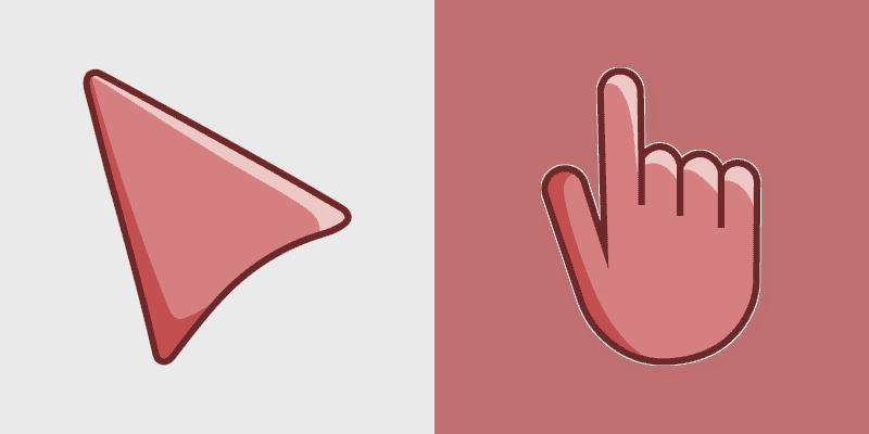 Cute Cursor in Old Rose