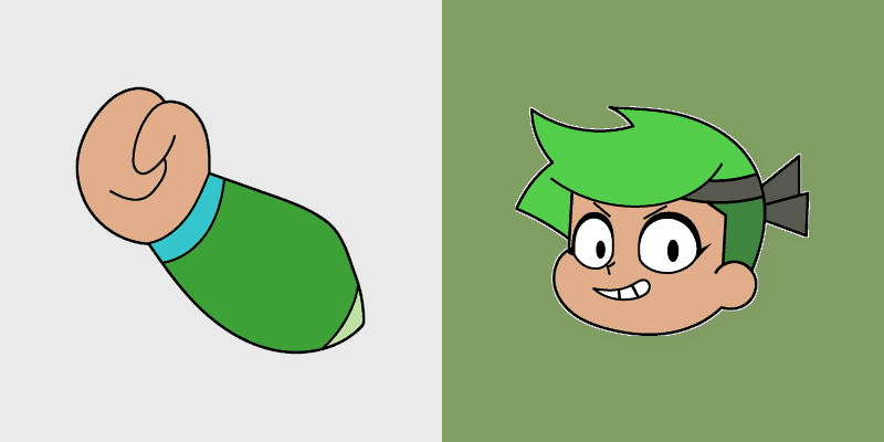 OK K.O.! Custom Cursor Pack - Green Guts