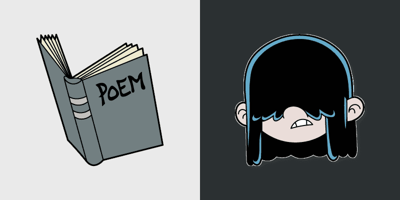 Custom Cursor Pack: The Loud House Lucy Loud & Book