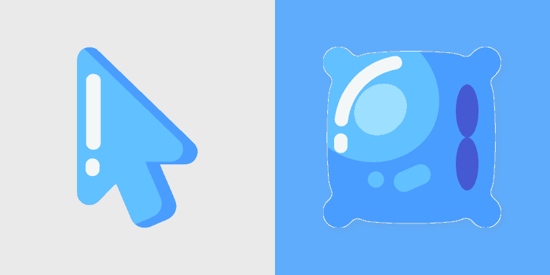 Custom Cursor Collection - Blue Pillow Perfection
