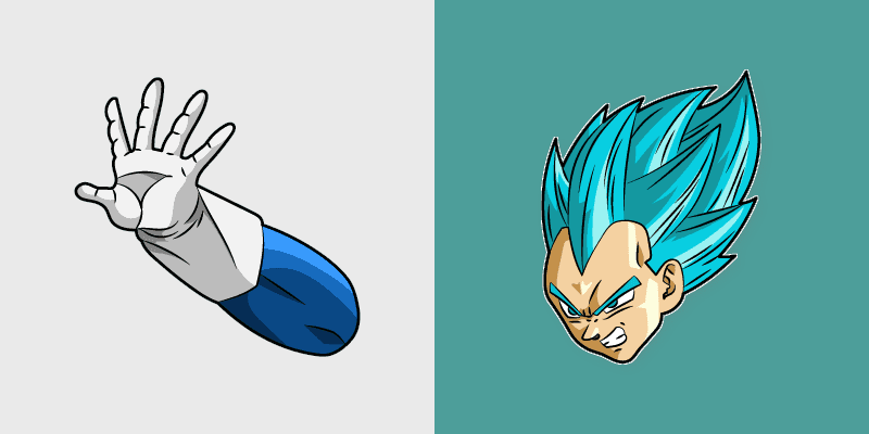 Dragon Ball Vegeta Custom Cursor Pack