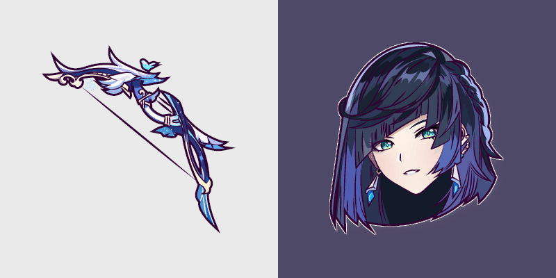 Custom Cursor Pack: Genshin Impact Yelan and Aqua Simulacra