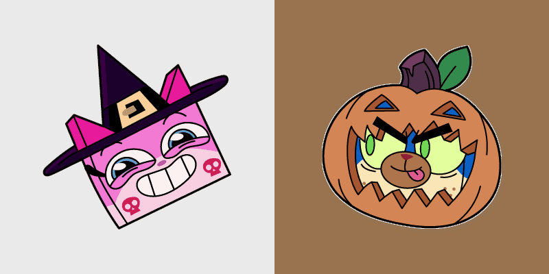 Halloween-Themed Custom Cursor Pack: Unikitty & Puppycorn