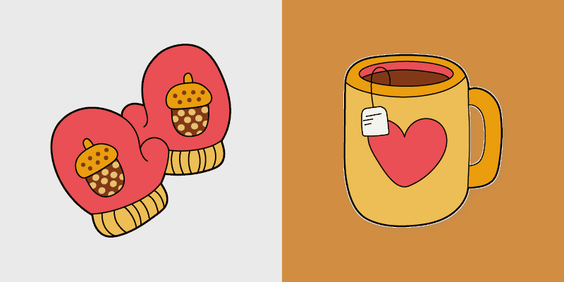 Cute Cursor Pack - VSCO Girl Mittens & Tea