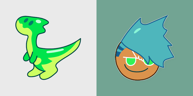 Dino-Sour Cookie Cursor Pack