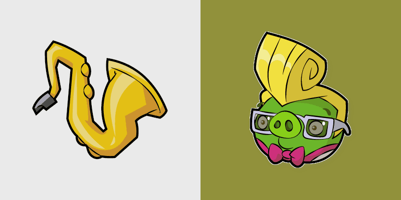 Cute Cursor Angry Birds Epic Sax Pig