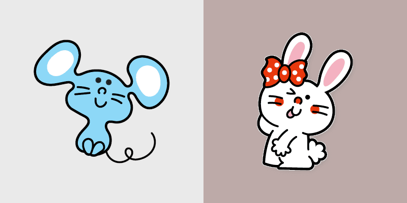 Cute Cursor Bunny & Mouse Pack