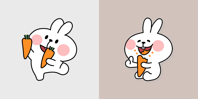Cute Cursor Pack: Spoiled Rabbit & Carrot