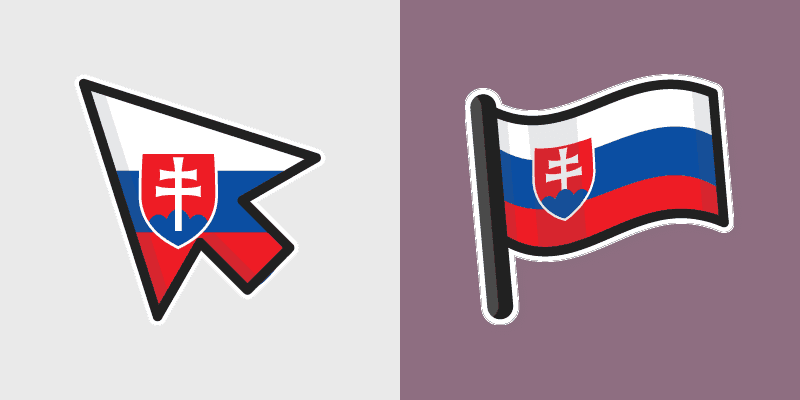 Custom Cursor Pack - Slovakia Flag Deluxe