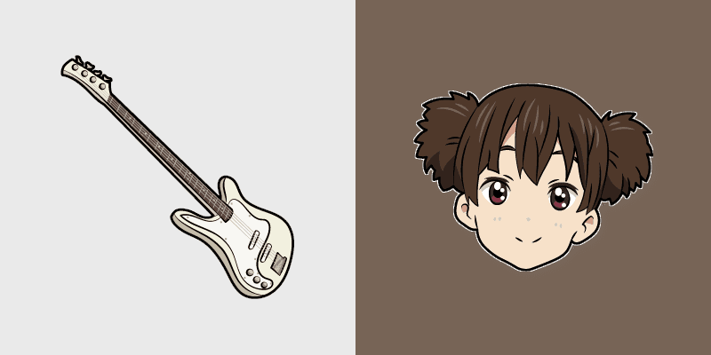 Custom Cursor - K-ON! Jun Suzuki & Guitar