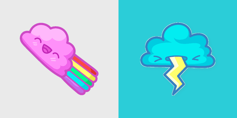 Cute Cursor Pack - Rainbow & Storm