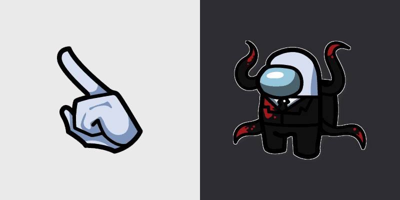Among Us Slenderman Cute Cursor Pack