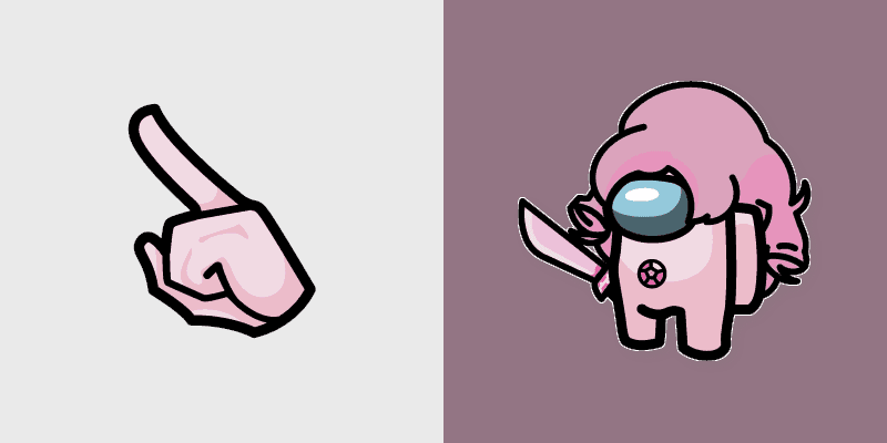 Custom Cursor - Among Us Steven Universe Rose Quartz