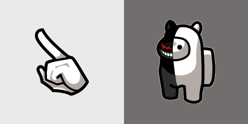 Cute Cursor Pack - Monokuma Among Us