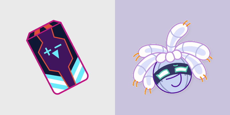 Cute Cursor Cyborg Cookie & BB-Battery Pack