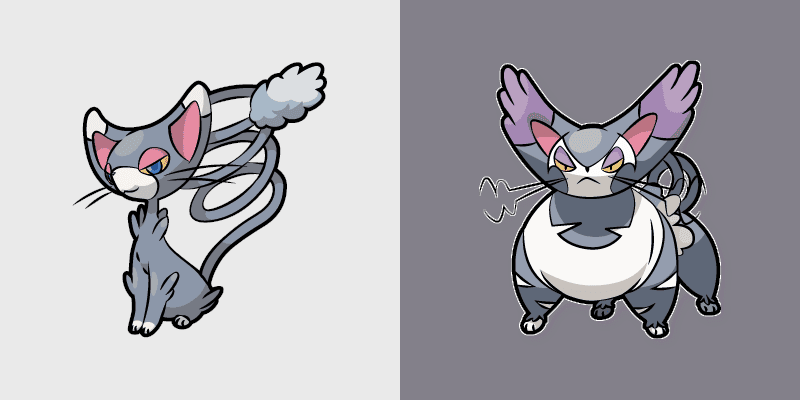 Cute Cursor Pack - Pokemon Glameow & Purugly