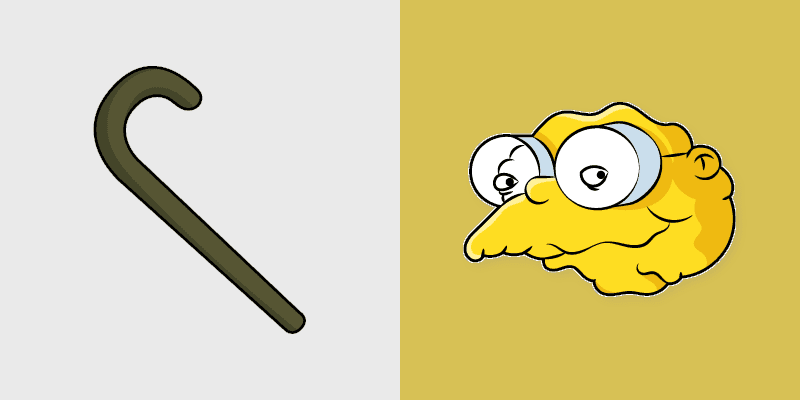 Cute Cursor Pack: The Simpsons - Hans Moleman & Cane