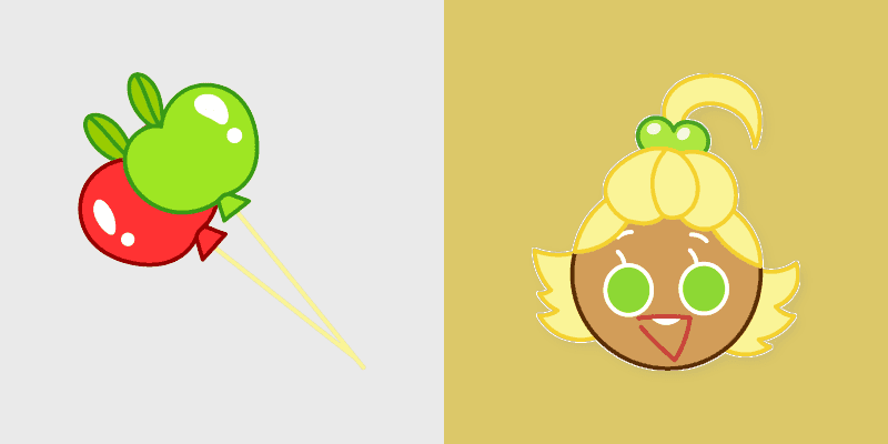 Cute Cursor Cookie Run Apple & Balloons