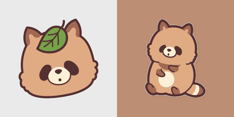 Tanuki Cute Mouse Cursor Pack