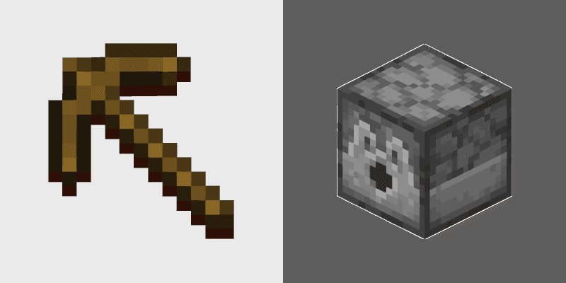 Cute Cursor Pack - Minecraft Dispenser and Pickaxe