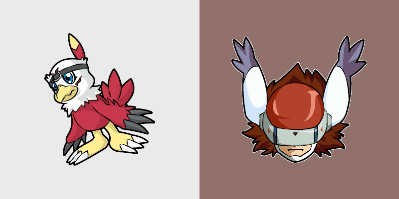 Custom Cursor Pack: Hawkmon & Silphymon