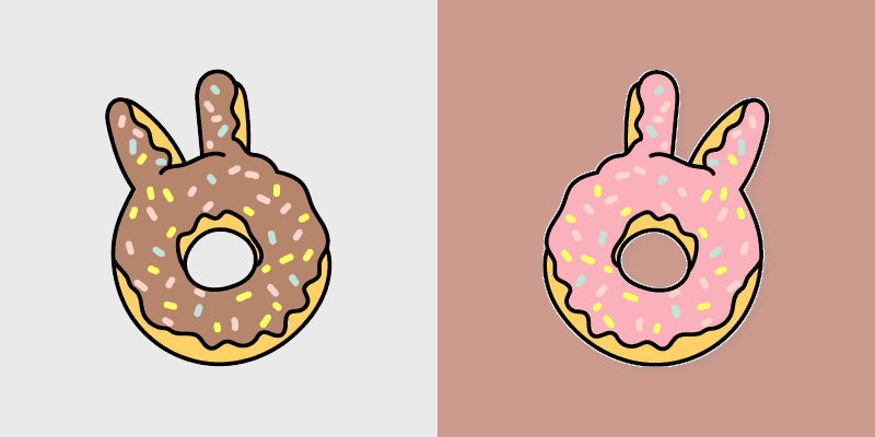 Cute Cursor Pack: VSCO Girl Pink & Brown Easter Donuts