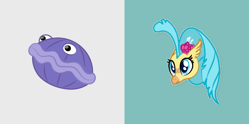 Princess Skystar and Shelly Cute Mouse Cursor Pack