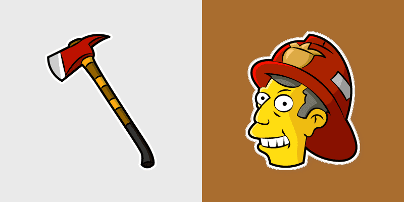 The Simpsons Skinner Fireman Cursor Pack