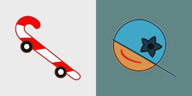 Cookie Run Skater Candy Cane Custom Cursor