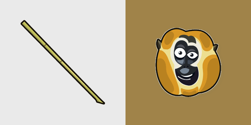 Cute Cursor Master Monkey & Staff Pack