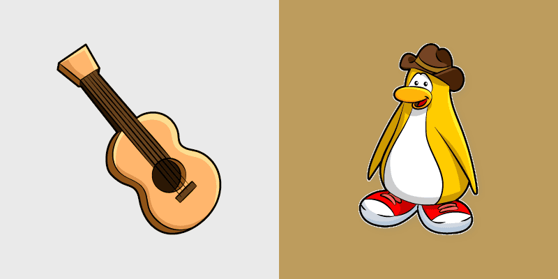 Cute Cursor Pack: Club Penguin Franky & Guitar