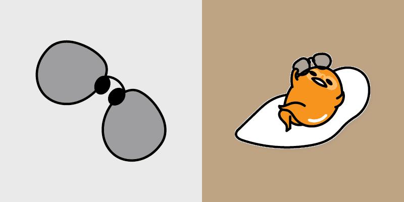 Cute Cursor - Sunbathing Gudetama with Sunglasses