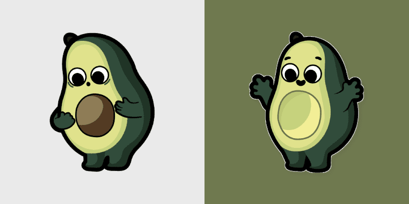 Kawaii Avocado Mouse Cursor Pack