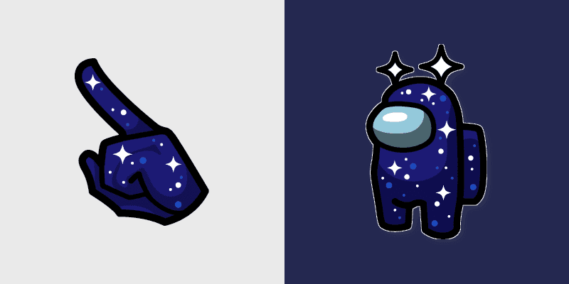 Custom Cursor Pack - Starry Night Among Us