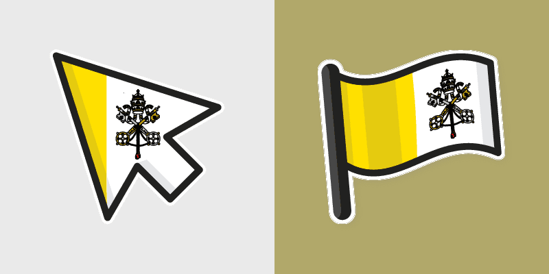 Vatican Cursor Pack - Custom Vatican Flag